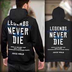 🌟 Juice WRLD Legend Never Die Hoodie - A True Tribute to the Legend 🌟 🎧 Attention Music Lovers & Juice WRLD Fans! 🎧 Pay tribute to the iconic Juice WRLD with this Legend Never Die Hoodie. Whether you're out and about or just vibing at home, this hoodie lets you carry his spirit wherever you go. 🖤 🔥 Unisex Design | Comfortable Fit 🔥 Crafted for both men and women, this hoodie features a soft, premium fabric that's perfect for everyday wear. The streetwear-inspired design is not only stylish but also a symbol of hip-hop culture that stands the test of time. 🌍🎤 💥 Why You'll Love It 💥 ✔️ Durable & Cozy - Stay comfortable while repping Juice WRLD's legendary vibe. ✔️ Perfect Gift for Music Fans - Great for birthdays, anniversaries, or simply showing your appreciation for hip-hop cult Juice Wrld Song Lyrics, Juice Wrld Legends Never Die, Juice Weld Shirt, Lucid Dreams Juice Wrld, Rapper Hoodies, Rap Music, Hip Hop Culture, Music Fans, Unisex Design