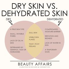 Dehydrated Skin Vs Dry Skin, Dry And Dehydrated Skin, Dehydrated Vs Dry Skin, Dry Vs Dehydrated Skin, Dehydrated Skin Care Routine, Beauty Affairs, Dry Skin Type, Perfect Routine, Medical Esthetician