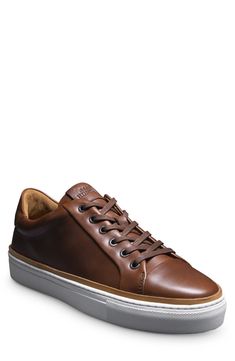 Minimal styling gives work-to-weekend versatility to this elevated sneaker designed for all-day comfort and great durability. Round toe Lace-up style Leather upper, rubber sole Imported Classic Low-top Sneakers For Business Casual, Modern Leather Sneakers For Fall, Business Casual Brown Sneakers With Leather Sole, Sneakers With Textured Sole For Everyday Fall Use, Everyday Sneakers With Textured Sole For Fall, Brown Rubber Sole Sneakers For Business Casual, Classic Brown Sneakers For Fall, Brown Business Casual Sneakers With Rubber Sole, Leather Sneakers For Everyday Fall Use