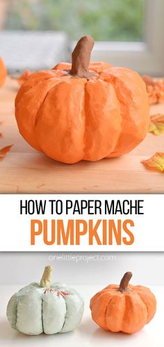 how to make paper mache pumpkins for halloween