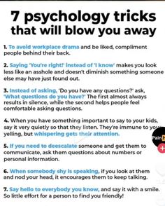 Psychology Tricks, Tenk Positivt, Nasihat Yang Baik, Psychological Facts Interesting, Mental Health Facts, Psychology Fun Facts, Boss Life, Personal Improvement, Skills To Learn