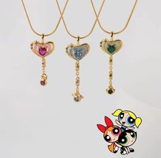 "Being A Powerpuff Girl Isn't About Getting Your Way. It's About Using Your Own Unique Abilities To Help People And The World We All Live In!" Channel your inner Powerpuff girl with these cute jewelry pieces!  * When can I expect my order to ship? *  - I typically ship out my orders during Fridays or Mondays. However, if your order is a preorder, the ship out date is subject to change but this is always not the case.  * When will the design I want be available again? *  - Some designs are in rea Girls Bracelets, Trio Necklace, Powerpuff Girl, Friendship Jewelry, Girl Jewelry, Sell Gold, Girls Necklaces, Help People, Girls Earrings