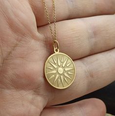 dainty sun vergina necklace Solid Gold 14k,Vergina Sun Necklace,Star of Vergina Gold Necklace,Macedonian Star Necklace,necklace for gift, gift for birthday, gift for Christmas Yellow Gold Celestial Jewelry In 14k Gold Filled, Symbolic Sun And Moon Design Jewelry For Everyday, Symbolic Sun And Moon Star Jewelry, Celestial Style Yellow Gold Tarnish Resistant Jewelry, Celestial Style Yellow Gold Tarnish-resistant Jewelry, Celestial Yellow Gold Tarnish Resistant Jewelry, Symbolic Everyday Jewelry With Sun And Moon Design, Celestial Yellow Gold Charm Necklace With Adjustable Chain, Everyday Symbolic Jewelry With Sun And Moon Design