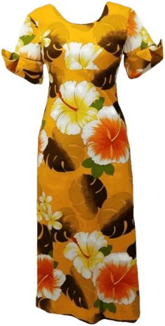 Vintage Hawaiian Decor, Tiki Oasis, Luau Dress, Hawaiian Vintage, African Bridesmaid Dresses, Orange Hibiscus, Hawaiian Fashion, Liberty House, Hawaiian Fabric