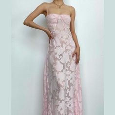 Please refer to our sizing chart for a guideline when choosing a size. 5 business days order processing time. 90% polyester 10% spandex. Fitted Maxi Slip Dress For Date Night, Elegant Suspender Dress With Built-in Bra, Fitted Maxi Slip Dress For Casual Wear, Fitted Maxi Length Slip Dress For Casual Wear, Pink Strapless Dress With Built-in Bra, Chic Backless Maxi Dress With Back Zipper, Backless Maxi Dress With Back Zipper, Lined Backless Midi Dress, Fitted Bodice Maxi Length Slip Dress For Date Night