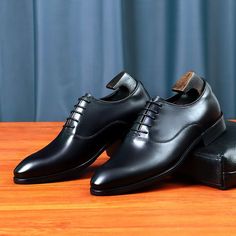 Introducing our LuxeLeather Classy Oxford Dress Shoes, the epitome of sophistication and style. Crafted with the finest quality genuine leather, these shoes are designed to elevate your formal attire to new heights. With a classic lace-up closure, these Oxford dress shoes offer a secure and adjustable fit, allowing you to walk with confidence and grace. Elevate your style game and experience the ultimate blend of comfort and sophistication. Fitted Oxfords With Round Toe For Semi-formal Occasions, Classic Closed Toe Lace-up Wedding Shoes, Fitted Leather Lace-up Dress Shoes, Classic Lace-up Dress Shoes For Wedding, Oxford Lace-up Wedding Dress Shoes, Oxford Lace-up Dress Shoes For Wedding, Semi-formal Oxford Lace-up Shoes With Round Toe, Lace-up Oxford Dress Shoes For Wedding, Wedding Lace-up Oxford Dress Shoes