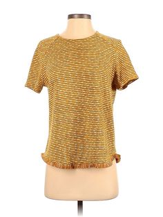 Emelia Short Sleeve Top Size: X-Small Yellow Tops - used. 68% Polyester, 29% Cotton, 3% Spandex, | Emelia Short Sleeve Top Yellow Tops - Used - Size X-Small Cheap Yellow Semi-stitched Blouse Piece, Cheap Semi-stitched Yellow Blouse, Cheap Yellow Padded Blouse, Yellow Tops, Yellow Short, Yellow Top, Yellow Shorts, Short Sleeve Top, Short Sleeves Tops