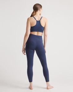 From errands to yoga our nursing sports bra has you covered. Made with a blend of recycled nylon and spandex, the seamless racerback sports bra provides an all-over lift and moderate support for low-impact activities.  | Quince | Women's Seamless Low Impact Maternity & Nursing Sports Bra in Navy, Size Large, Nylon/Spandex Gym Activewear With Seamless Construction From Recycled Polyester, Gym Activewear In Recycled Polyester With Seamless Construction, Gym Activewear With Seamless Construction And Recycled Polyester, Gym Activewear With Seamless Construction In Recycled Polyester, Gym Activewear With Seamless Construction, Go-dry Seamless Sports Bra, Compressive Seamless Sports Bra For Training, Supportive Seamless Activewear For Yoga, Supportive Seamless Fabric Activewear For Yoga