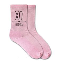 Our Chi Omega boho-inspired crew socks are the cutest new addition to your Greek wardrobe! These Chi Omega are cute socks to wear and share for any occasion Fits women’s shoe size 5-9 Cotton/Nylon fabrication, ½ cushion sole Design is digitally printed on the socks with eco-friendly apparel inks Machine wash warm, non-chlorine bleach only, and tumble dry Sold by the pair, bulk discounts available Print-to-order and hand processed in the US, blank socks are imported and made to our specifications Greek Wardrobe, Big Lil Gifts, Sigma Delta Tau, Theta Phi Alpha, Alpha Sigma Tau, Delta Phi Epsilon, Wedding Socks, Alpha Xi Delta, Alpha Gamma Delta