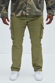 Available In Olive. Stacked Skinny Flare Fit 5 Pocket Detail 98% Cotton 2% Elastane Disclaimer: Due To The Specialized Distressing & Wash Process, Each Garment Is Unique. Zip Fly Button Closure Cargo Pockets Back Ankle Zipper Imported | Mens We On Cargo Stacked Skinny Zipper Flare Pants in Olive Green size 38 by Fashion Nova Slim Fit Straight Leg Pants With Zipper Closure, Fall Straight Leg Cargo Pants With Zipper Closure, Fitted Green Cargo Jeans, Utility Straight Leg Bottoms With Zipper, Fitted Casual Cargo Pants With Zipper Closure, Khaki Utility Bottoms With Zip Fly, Fall Straight Leg Cargo Pants With Zip Fly, Green Casual Bottoms With Zip Fly, Casual Green Bottoms With Zip Fly