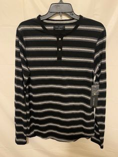 Ovean Current Long Sleeve Shirt (Size M). Casual Striped Tops For Fall, Casual Striped Long Sleeve Top For Fall, Casual Striped Shirt For Fall, Casual Cotton Long Sleeve Top, Oversized Long Sleeve Shirt, Guys Clothing Styles, Clothing Styles, Full Sleeve, Long Sleeve Shirt