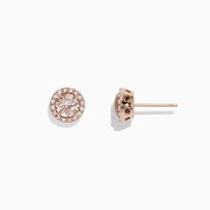 Effy Blush 14K Rose Gold Morganite and Diamond Stud Earrings, 1.82 | effyjewelry.com Rose Gold Morganite, Diamond Stud Earrings, Diamond Stud, Morganite, Diamond Earrings Studs, Diamond Studs, Gold Rose, Blush, Rose Gold