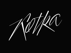 the word notka written in white ink on a black background with an artistic twist