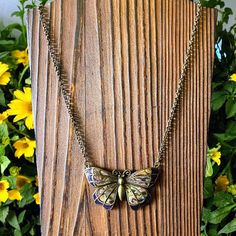 Enameled Butterfly Pendant Necklace Purple Antiqued Gold Tone 18”-21”  | eBay Necklace Purple, Butterfly Pendant Necklace, The Necklace, Butterfly Pendant, Fashion Jewelry Necklaces, See Pictures, See Picture, Antique Gold, Fashion Watches