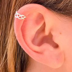 Upper Ear Piercing, Cartilage Helix Piercing, Wire Ear Cuffs, Ear Cuff Silver, Gold Cartilage Earrings, Cartilage Ear Cuff, Non Pierced Earrings, Pierced Ear, Cartilage Earring