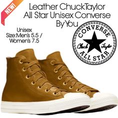 Chuck Taylor All Star Unisex Leather Converse By You - Meet The New One-Of-A-Kind Converse. Men’s Size 5.5 / Women’s 7.5 For First Time Buyers Use This Code: @Msnancyaj To Receive $10 Off Your Purchase. New Inventory Arrives Weekly! Please Check Out All The Items In My Closet! Bundle And Receive A Personalized Discount To Save Even More! Feel Free To Ask Any Questions. I Have Done My Best To Describe This Item Accurately, And To Point Out Flaws That May Be There. However, I May Miss Something An Converse Leather Sneakers For Fall, Brown Leather Converse Sneakers, Leather Chuck Taylors, High Top Chucks, Leather Converse, Converse Jack Purcell, Converse Star, Black Shoes Men, Converse One Star