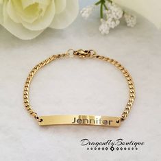 Gold ID Bracelet, Personalized Bracelet, 14k Gold Bracelet, Women's Gold ID Bracelet, Personalized Bracelet, Engravable Bracelet #14kGoldJewelry #NameBracelet #14kWomensBracelet #IdBracelet #GoldBracelets #GoldIdBracelet #14kIdBracelet #14kGoldBracelet #CustomBracelet #BraceletWithName Adjustable Tarnish-resistant Name Bangle Bracelet, Adjustable Yellow Gold Stainless Steel Bracelets, Personalized Gold Metal Bracelets, Personalized Yellow Gold Metal Bracelets, Dainty Adjustable Name Bracelet Tarnish Resistant, Personalized Yellow Gold Metal Chain Bracelet, Adjustable Nameplate Stainless Steel Jewelry, Dainty Adjustable Name Bracelet, Personalized Yellow Gold Metal Bracelet