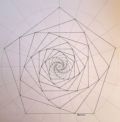 an abstract drawing with lines in the middle