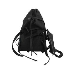 Black Tactical Backpack Streetwear Chest Bag Backpack With Large Capacity, Techwear Style Bags With Multiple Pockets For Streetwear, Large Capacity Techwear Bag For Streetwear, Black Techwear Chest Bag With Multiple Pockets, Black Nylon Chest Bag For Hiking, Functional Large Capacity Backpack For Streetwear, Multifunctional Streetwear Bags With Multiple Pockets, Techwear Style Nylon School Bag, Techwear Nylon Backpack