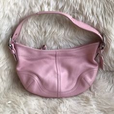 This Is Basically Brand New And Has Never Been Used, There Are A Few Markings Here And They’re Just From Being Stored, But In Great Condition Coach Bags Pink, Pink Coach Purse, Pink Leather Bag, Pink Coach Purses, Coach Leather Handbags, Coach Leather Bag, Grey Shoulder Bag, Suede Purse, Tan Handbags