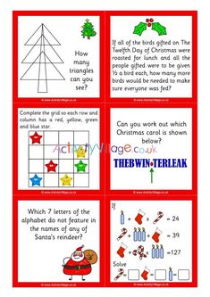 christmas themed worksheets for kids to practice their math skills and help them learn how to solve the problem