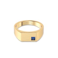 Adorned with a princess-cut lab-grown gemstone, this ring offers a choice of colors. Set within the classic rectangular Signet ring design, it's a timeless accessory suitable for any occasion.This ring is available with both polished and brushed finishes, allowing you to choose your preferred style. The meticulous detailing amplifies its vintage charm, making it a timeless collection. 18k Gold Vermeil: With its substantial layer of 18k solid gold on sterling silver, 18k Gold Vermeil is not the t Minimalist Jewelry With Center Stone For Formal Occasions, Minimalist Formal Jewelry With Center Stone, Luxury Square-cut Ring For Formal Occasions, Luxury Square Cut Ring For Formal Occasions, Luxury Square Cut Rings For Formal Occasions, Formal Diamond Ring With Prong Setting And Rectangle Stone, Modern Sapphire Signet Ring For Formal Occasions, Modern Sapphire Signet Ring For Anniversary, Formal Rings With Rectangular Center Stone