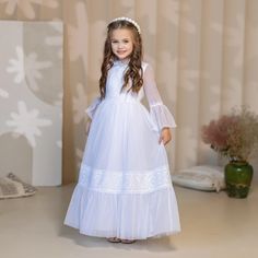 Flower girl dresses play a crucial role in adding charm and elegance to any wedding ceremony. These adorable ensembles are designed to make the little ones feel like princesses as they walk down the aisle. With a wide range of options available, including princess flower girl dresses and matching hairpieces, junior bridesmaid dresses, first communion dresses, and toddler lace dresses for girls, there is something to suit every style and occasion. Elegant Princess Dress With Ruffles For First Communion, Princess Style Bridesmaid Ball Gown, Princess Style Ruffled Dress For First Communion, First Communion Princess Dress With Ruffles, Princess Ball Gown With Ruffles For First Communion, Princess Style Ball Gown With Ruffles For First Communion, Princess Style Ball Gown First Communion Dress, Princess Style Fitted Bridesmaid Dress For First Communion, Princess Tulle Wedding Dress For First Communion