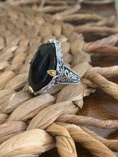 This Gorgeous heavenly black onyx ring is made beautiful inside and out    925 sterling silver and genuine onyx Elegant Black Oval Ring, Oval Onyx Jewelry For Anniversary, Elegant Formal Jewelry With Large Stone, Luxury Hallmarked Onyx Rings, Classic Oval Black Spinel Jewelry, Formal Onyx Gemstone Rings, Elegant Onyx Rings Hallmarked, Elegant Hallmarked Onyx Rings, Heirloom Black Ring With Cabochon