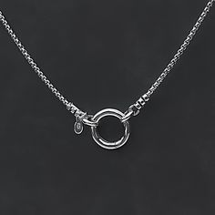 Solid 925 Sterling Silver Rounded Box Chain Necklace 1.8mm width Solid 925 Sterling Silver 14.5mm Round Front Clasp ideal for interchangeable pendants and charms Ships within 1 business day and free shipping in the USA Take a look inside my store:  https://www.etsy.com/shop/LagunaLifeDesigns Silver Round Necklace With Box Chain, Sterling Silver Circle Charm Necklace With Delicate Chain, Sterling Silver Round Box Chain Jewelry, Sterling Silver Round Box Chain Necklace, Sterling Silver Round Charm Necklace, Tarnish Resistant, Box Chain Necklace, Round Box, Silver Box, Box Chain