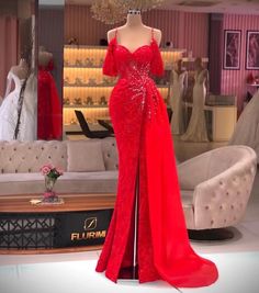 Evening Dresses Red, Red Evening Dresses, Red Evening Gowns, Mermaid Gown Prom, Red Mermaid, Mermaid Prom Dresses Lace, Best Wedding Guest Dresses, Princess Prom Dresses, Formal Occasion Dress