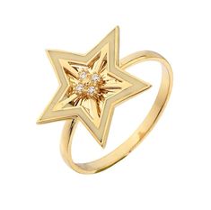 "Add celestial charm with our Enamel Star Gold Ring, a 14Kt beauty perfect for stacking. This Stacking Star Ring is an ideal choice for an Anniversary or Birthday Gift, creating a unique and elegant piece just for her. ✨💍  Made to Order *Gold KT: 14K Real  Gold * Gold Color: Choose from a selection of alluring options - Yellow Gold  *Gemstone: Cubic Zirconia *Gold Weight: Approximately 1.76 grams   *Gold Color: Available in Yellow Gold , Rose Gold  *Comes gift-ready in a custom Ashleydreamjewel Celestial Yellow Gold Diamond Ring In Star Shape, Celestial Star-shaped Yellow Gold Diamond Ring, Celestial Yellow Gold Star-shaped Diamond Ring, Star-shaped Yellow Gold Diamond Ring, Gold Star-shaped Diamond Ring For Gift, Celestial Star-shaped Yellow Gold Rings, Star-shaped Yellow Gold Rings As Gifts, 14k Gold Star-shaped Diamond Ring, Star-shaped Rings With Diamond Accents