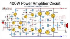 the power amplifier circuit is shown in this diagram, and shows how it works with other electronic