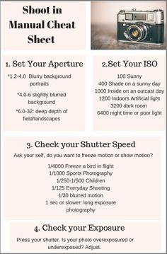 a poster with instructions on how to use the shutter speed limiter for your photography project