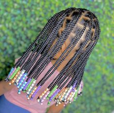 Kids hair Braided Hairstyles For Black Hair Kids With Beads, Knotless Braids With Beads Kids, Kid Knotless Braids With Beads, Kiddie Braids With Beads, Kid Hairstyles Black Braids, Kids Hairstyles Black Braids With Beads, Kids Individual Braids, Toddler Knotless Braids With Beads, Cute Braided Hairstyles Black Hair Kids