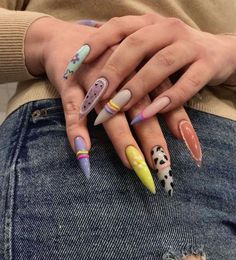 Photo Nails, Glass Nails Art, Wow Nails, Exotic Nails, Glass Nails, Oval Nails, Nails Desing, Square Acrylic Nails