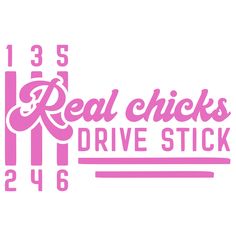 the real chicks drive sticker is pink