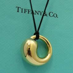 TIFFANY & Co. Elsa Peretti 18K Gold 35mm Eternal Circle Pendant Necklace XL | eBay Tiffany Ring Necklace, Designer Gold Hallmarked Necklace, Designer Gold Necklaces, Designer Gold Necklace With Polished Finish, Designer Yellow Gold Necklace With Polished Finish, Designer Yellow Gold Necklaces With Polished Finish, Designer Yellow Gold Polished Necklace, Designer Gold Necklaces For Anniversary, Designer Yellow Gold Evening Necklace