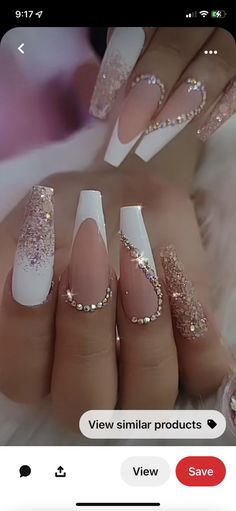 Wedding Nails For Bride Coffin Shape, Coffin Bridal Nails, Coffin Wedding Nails For Bride, Wedding Coffin Nails, Wedding Acrylic Nails For Bride, Wedding Nails For Bride Coffin, Engagement Nails Acrylic, Coffin Wedding Nails, Wedding Nails Long