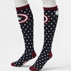 Nwt Marvel Captain America Women's Knee High Socks Fits Shoe Size 4-10 Red/Navy/White 96% Polyester/3% Spandex New With Tags A4043 Other Listings J.Crew Abercrombie And Fitch Nike Levi's Columbia Lee Victoria's Secret Wrangler Talbots Skechers Adidas Chico's Fila Vince Camuto Old Navy Athleta Eddie Bauer Cabbage Patch Kids Madewell Ralph Lauren Polo Ann Taylor Loft Disney Free People Tailorbyrd Puma Gloria Vanderbilt Dialogue Democracy Lee Easy Spirit Pokemon Karen Scott Champion Gold Silver Ant Captain America Socks, Marvel Socks, Womens Knee High Socks, Disney Free, Crystal Chandelier Earrings, Marvel Captain America, Sneaker Jewelry, Easy Spirit, Cabbage Patch Kids