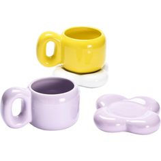 Unique and Trendy Design: Immerse yourself in a delightful coffee time experience with the Whole Housewares Chubby Mug. Its cute and aesthetic shape adds a touch of funkiness to your daily brew. Creative and Cute Gift Set: Make your loved ones feel special with our creative and adorable gift set. Available in pink and yellow colors, an ideal choice for those seeking a unique present. Versatile Usage: Not just for coffee or tea, this mug is perfect for enjoying hot chocolate, soups, or any of you Cloud Mug, Aesthetic Shape, Gustaf Westman, Cute And Aesthetic, Yellow Mugs, Drinkware Sets, Cute Cups, Kitchen Inspo, Unique Presents