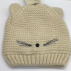 Cat Loving Character Knitted Beanie Hats For Kids. Just In Time For The Cold Winter Months. Fabric 100% Acrylic Hand Wash Cold Warm Cute Bonnet, One Size Fits Most, Cute One Size Beanie, Cute One-size Beanie, Cute Warm One-size Beanie, Cute White Soft Knit Beanie, Cute Acrylic Beanie One Size, Cute Soft Knit Hat, One Size Fits Most, Cute Soft Knit Beanie Hat, Cute Warm Beanie In Acrylic Yarn