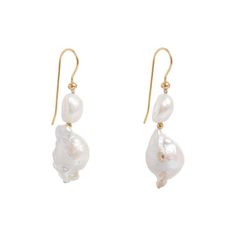 The Freya Rose Baroque Pearl Mid Drops earrings are beautiful gold and pearl statement pieces. They are timeless and eye-catching and could be the perfect finishing touch to your selection of bridal jewellery. They would work well for both a modern and traditional bridal look. Wipe clean with a soft cloth Traditional Bridal Look, Classic Pearl Jewelry, Pearl Clutch Bag, Wedding Shoes Low Heel, Top Pearl, Designer Wedding Shoes, Designers Jewelry Collection, Ivory Wedding Shoes, Wedding Boots