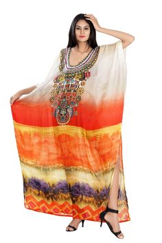 Beach kaftan dress for woman beaded/beach wear/one piece jeweled full – Silk kaftan Plus Size Cruise Outfits, Geometrical Prints, Beach Kaftan Dress, Silk Kaftan Dress, Long Silk Dress, Kaftan Women, Sunset Colours, Lavender Colour, Silk Caftan