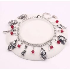 Classic Horror Movie Character Bracelet Silver Adjustable Chain W/ Charms Take Your Pick From Classic Horror Halloween Movie Killers- Featuring Michael Meyers, Freddy Kruger, Pennywise And More! Darling Spooky Charms And Red Beads On A Silver Adjustable Bracelet. This Is A Brand New Boutique Item. Fall, Halloween, Gothic, Grunge, Goth, Weird Core Professional Seller. Packaged With Care. Ships Same/Next Day. Offers Welcome! Save More With Bundles Michael Meyers, Movie Killers, Flat Bracelet, Tory Burch Bracelet, Weird Core, Baked Dessert, Pearl Bangle Bracelet, Slide Bracelet, Halloween Gothic