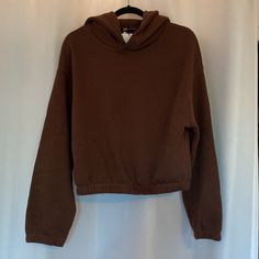 Brown Zara Hoodie With Cinched Waist, Slightly Cropped/Falls At Hips, New With Tags, Size Large, Never Worn, Super Soft And Cozy, Perfect With Jeans Or Leggings Basic Hooded Sweatshirt For Fall, Basic Fall Hoodie For Loungewear, Basic Fall Loungewear Hoodie, Basic Fall Hoodie, Brown Long Sleeve Sporty Tops, Sporty Brown Long Sleeve Tops, Comfy Hooded Top With Drawstring, Basic Hooded Tops For Winter, Casual Cozy Fit Top With Drawstring Hood