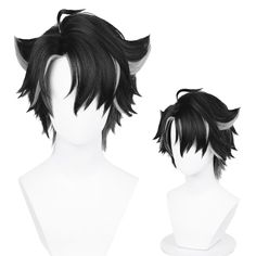 Man Hair Design, Cosplay Wigs Short, Long Spiky Hair, Black Short Wig, Sonic Cosplay, Character Hairstyles, Size Of The Problem, Boys Halloween Costume, Black Cosplay Wig