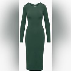 Never Worn, This Is The Contour Fabric Crew Neck Dress From The Babaton Line At Aritzia. In Their Beautiful Scarab Green Color. Form Fitting And Double Lined So It’s Not See Through. Long Sleeved. Size Small Tts. Classic Long-sleeved Bodycon Dress, Classic Long Sleeve Bodycon Dress, Elegant Green Elastane Bodycon Dress, Classic Midi Length Elastane Dresses, Green Midi-length Bodycon Dress, Classic Green Midi Dress For Evening, Classic Green Evening Midi Dress, Formal Green Elastane Dresses, Chic Green Stretch Dress