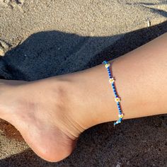 🌊 Handmade in Marina Del Rey, Southern California "Caribbean" Beaded Anklet is perfect for layering with other anklets, on the sandy beach, staycation at home or great to wear with any outfit. Each piece is unique as it is handmade and inspired daily. No two are alike. 🌊 Very Lightweight and comfortable 🌊 Premium quality Glass Seed Beads in size 11/0 (approx. 2mm) 🌊 Durable nylon thread or Durable monofilament cord 🌊 Silver plated over alloy lobster clasp  🌊 2" extender chain added upon re Tiny Beaded Bracelets For Summer Vacation, Beaded Anklets For Beach Season, Beaded Anklets With Round Beads For Summer, Adjustable Colorful Beaded Anklets For Summer, Casual Beach Anklets With Round Beads, Summer Anklets With Tiny Beads, Casual Round Beads Anklets For Beach, Casual Tiny Beads Anklets For Summer, Summer Tiny Round Bead Anklets