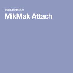 the words mikkmak attach are in white letters on a blue background with an image