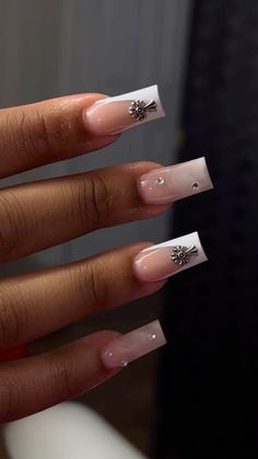 Nails Painted, Nail Trend, French Tip Acrylic Nails, Simple Acrylic Nails, French Acrylic Nails, Classy Acrylic Nails, Short Square Acrylic Nails